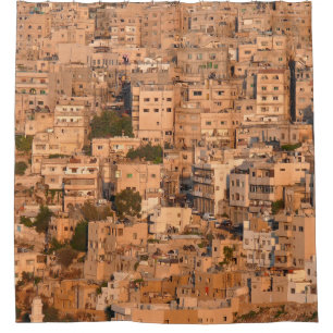 Bird view on Arab city. Amman. Jordan. Middle East Shower Curtain