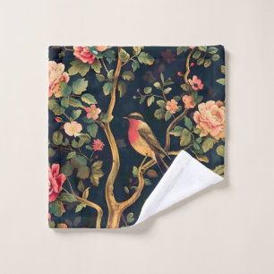 Bird Vintage Pattern Forest Floral Wash Cloth