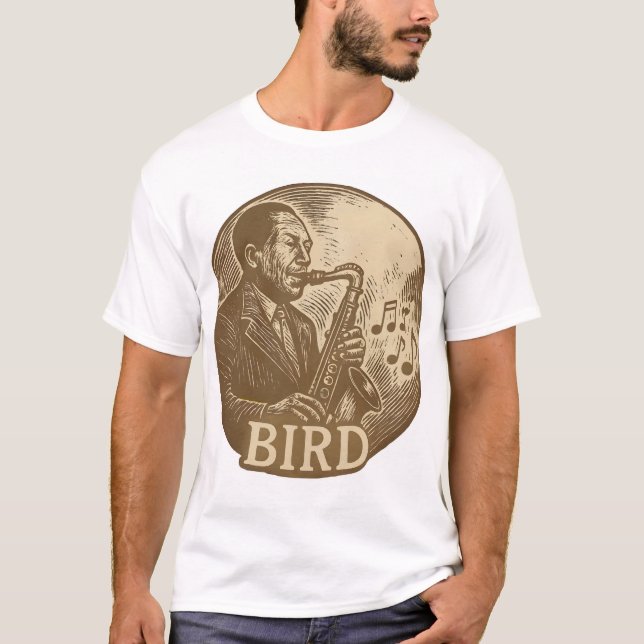 Bird vintage sax T-Shirt (Front)
