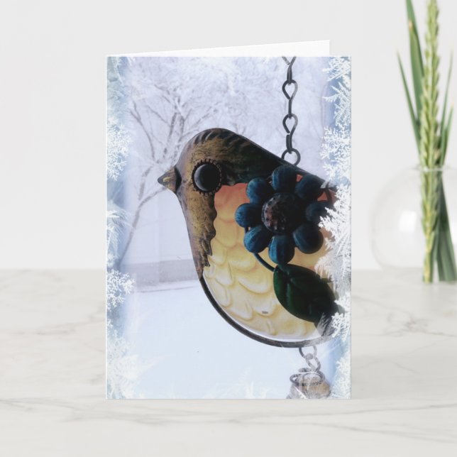 Bird Waiting for Spring Card (Front)