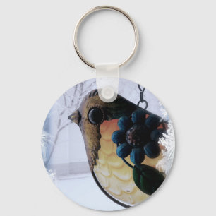 Bird Waiting for Spring Key Ring