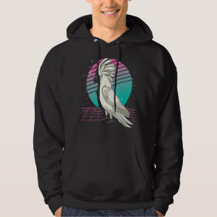 Bird Watcher Parrot Animal Retro 80s Vaporwave Coc Hoodie