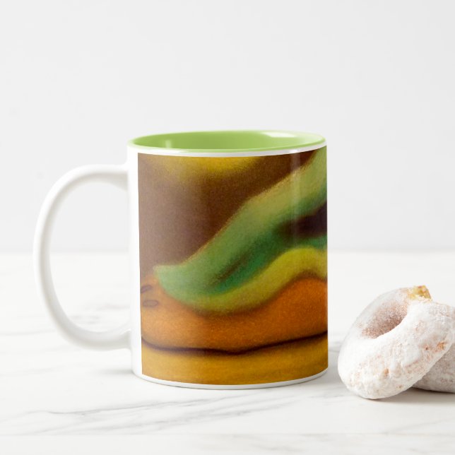 Bird watcher Two-Tone coffee mug (With Donut)