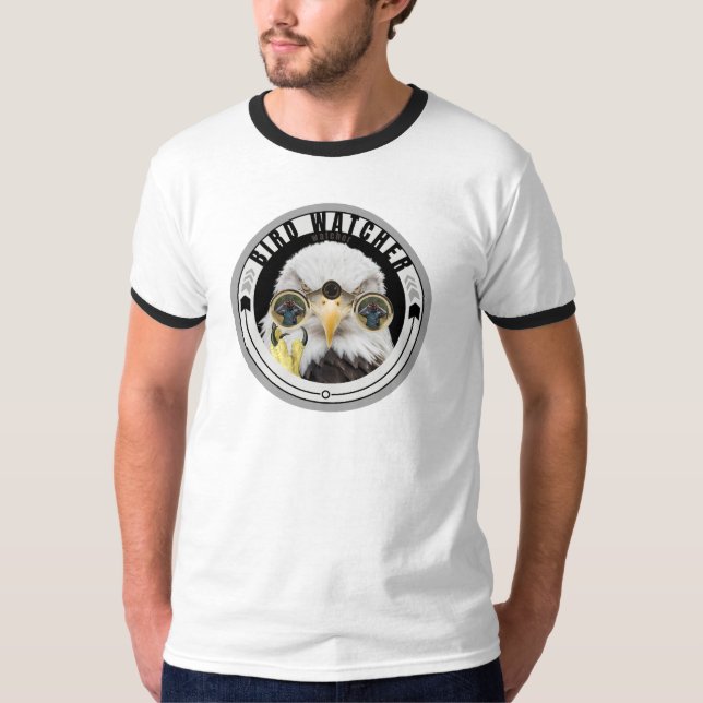 Bird Watcher 'watcher', Bird Watching Eagle T-Shirt (Front)