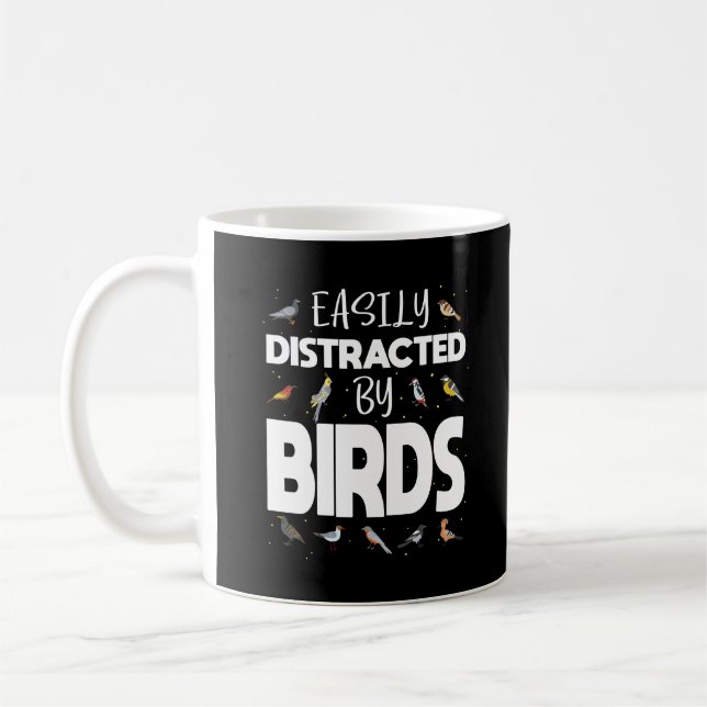 Bird Watcher Watching Funny Gift Birding Coffee Mug (Left)