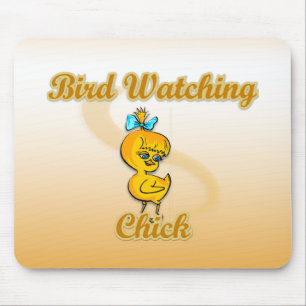 Bird watching Chick Mouse Mat