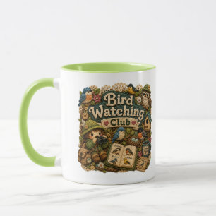 Bird Watching Club Accent Mug   Cute Bird Lover Co