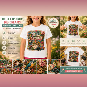Bird Watching Club Kids T-Shirt Cute Bird Lover