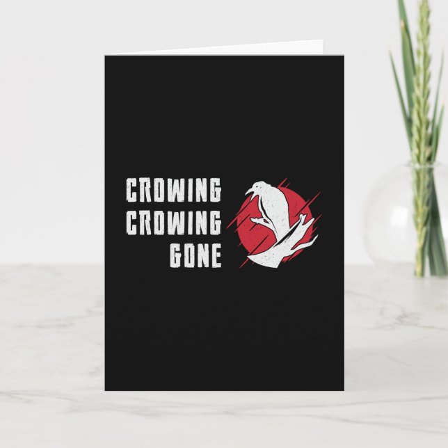 Bird Watching Crowing Crowing Gone Bird Watcher Card (Front)