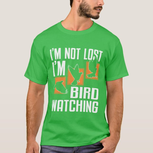 Bird Watching Cute Bird Lover funny retro T-Shirt (Front)