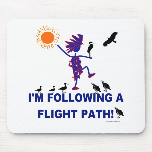 Bird Watching Flight Path Mouse Mat (Front)