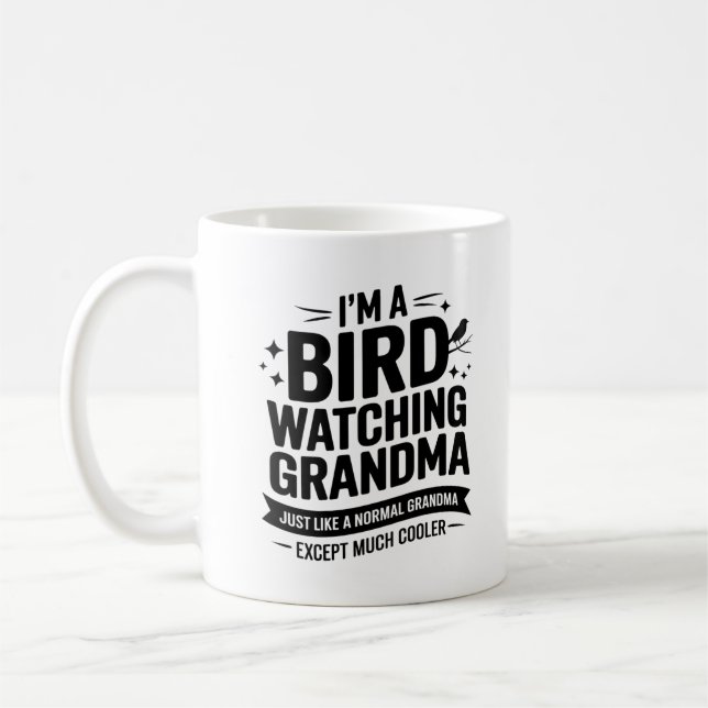 "Bird-Watching Grandma Mug (Left)