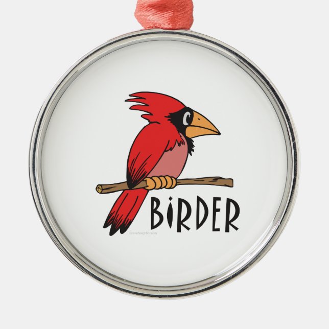 Bird Watching Metal Tree Decoration (Front)