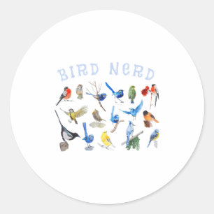 Bird Watching Nerd Birdwatching Birds Lover Cute F Classic Round Sticker