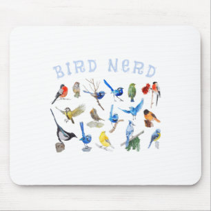 Bird Watching Nerd Birdwatching Birds Lover Cute F Mouse Mat