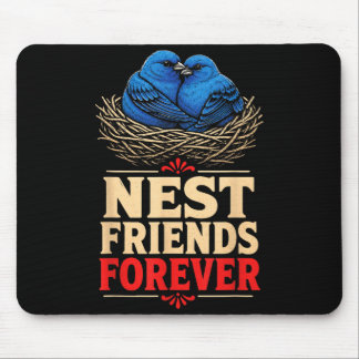 Bird Watching Nest Friends Forever Indigo Bunting Mouse Mat