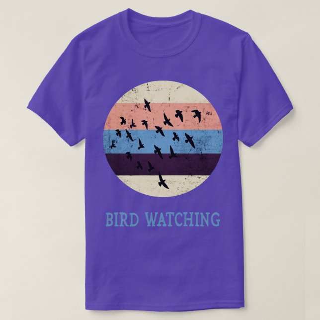 Bird Watching Retro 4 T-Shirt (Design Front)