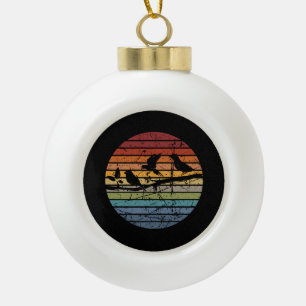 Bird Watching Retro  Ceramic Ball Christmas Ornament
