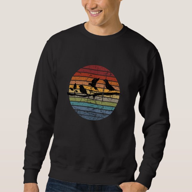 Bird Watching Retro Sweatshirt (Front)