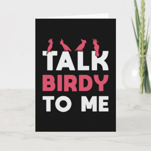 Bird Watching Retro Talk Birdy To Me Bird Watcher Card
