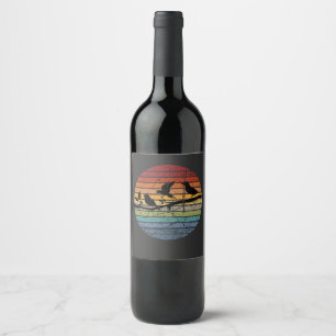 Bird Watching Retro Wine Label