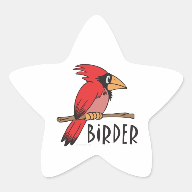 Bird Watching Star Sticker (Front)