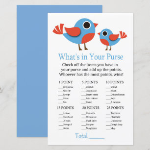 Bird What's in your purse game baby shower
