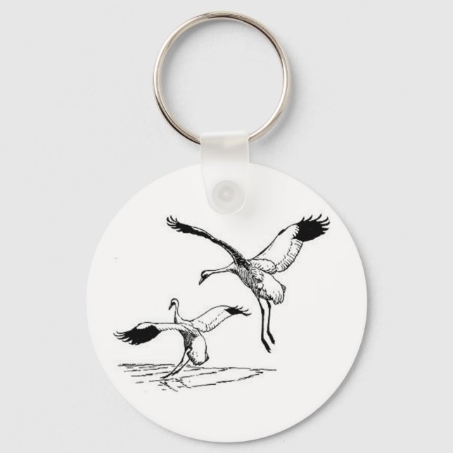 Bird / Whooping Crane Key Ring (Front)