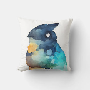 Bird Wildlife Animal Nature Watercolor Art Cushion