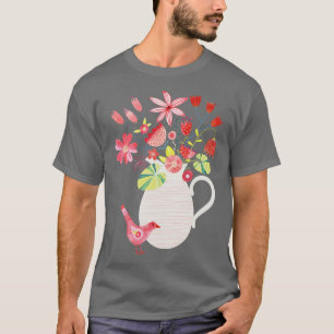 Bird with a Jug of Flowers T-Shirt