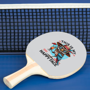 Bird with a Twist Ping Pong Paddle