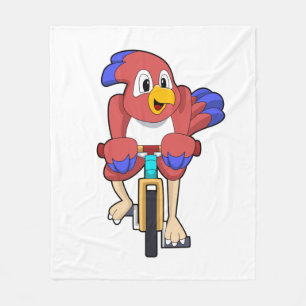 Bird with Bicycle Fleece Blanket