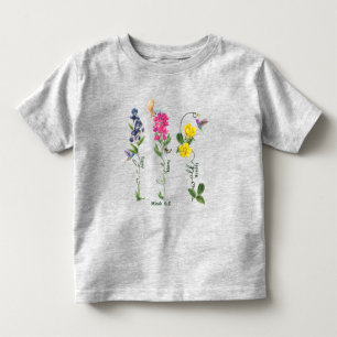 Bird With Flower Justice Love Mercy And Walk Jesus Toddler T-Shirt
