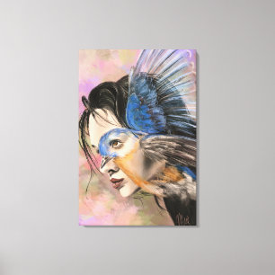 Bird Woman Canvas Print