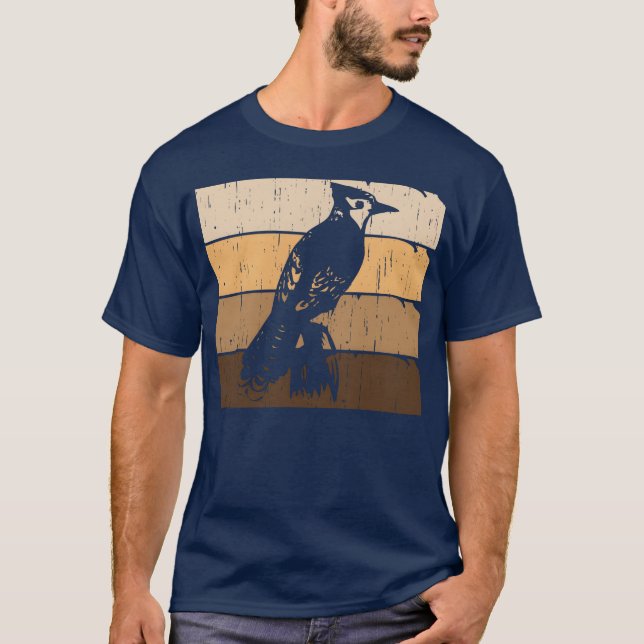 Bird Woodpecker Art Budgie Hummingbird Parrot vint T-Shirt (Front)