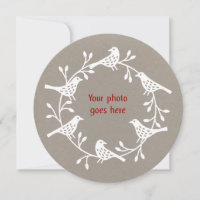 Bird Wreath Modern Scandi Photo Christmas