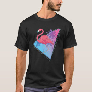 Bird Zoo Animal Lover Palm Trees 90s Vaporwave Fla T-Shirt
