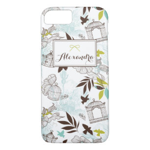 Birdcages Pattern Personalised iPhone 7 Case