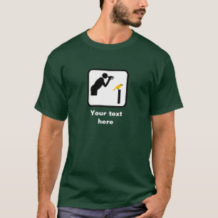 Birder / Bird Watcher (Dark) Logo -- Customisable T-Shirt