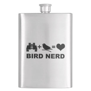 Birder Birdwatcher Funny Bird Nerd Hip Flask
