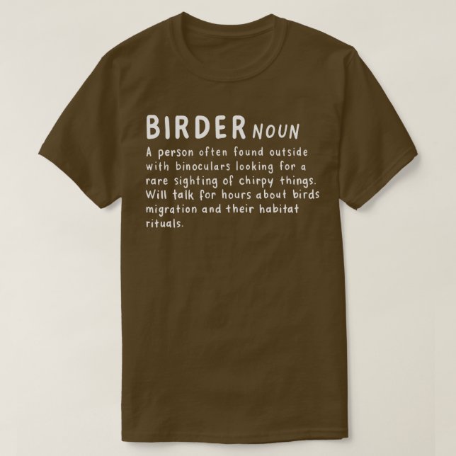 Birder Definition 2 T-Shirt (Design Front)