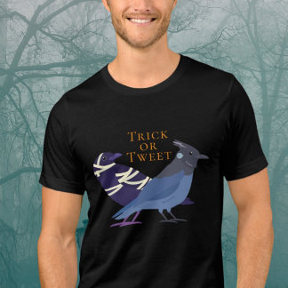 Birders Halloween Trick or Tweet  Tri-Blend Shirt