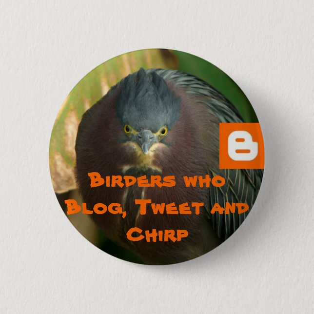 Birders who Blog, Tweet and Chirp 6 Cm Round Badge (Front)