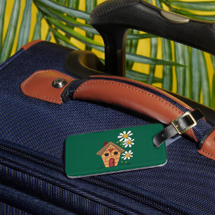 Birdhouse And Flowers Luggage Tag
