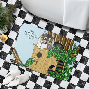 Birdhouse Bed Breakfast Cat Bath Mat