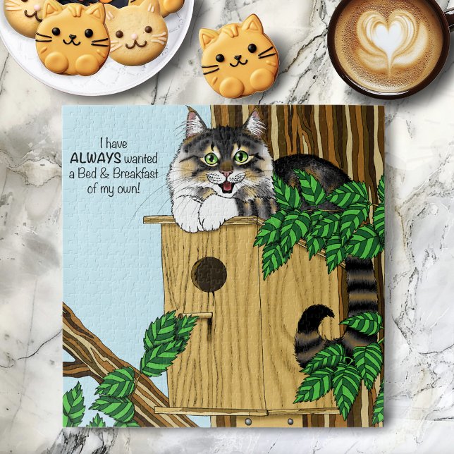 Birdhouse Bed Breakfast Cat Jigsaw Puzzle (Creator Uploaded)