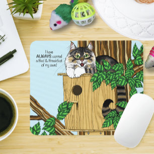 Birdhouse Bed Breakfast Cat Mouse Mat