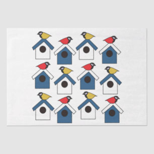 Birdhouse Bird House Colourful Birds Birdhouse Tissue Paper