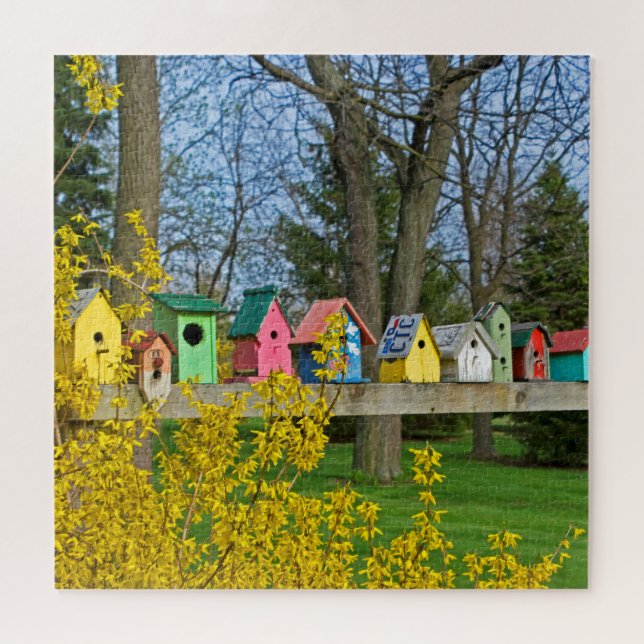 Birdhouse Boulevard Jigsaw Puzzle (Horizontal)