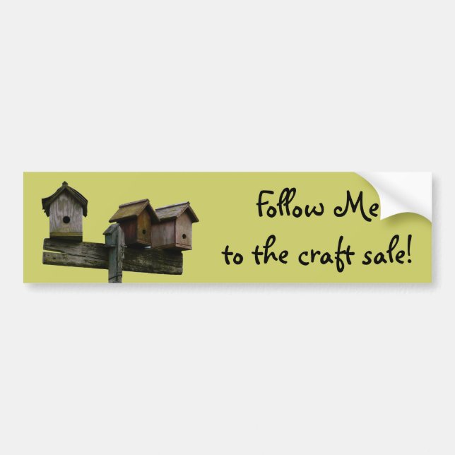 Birdhouse Craft Sale Bumper Sticker (Front)